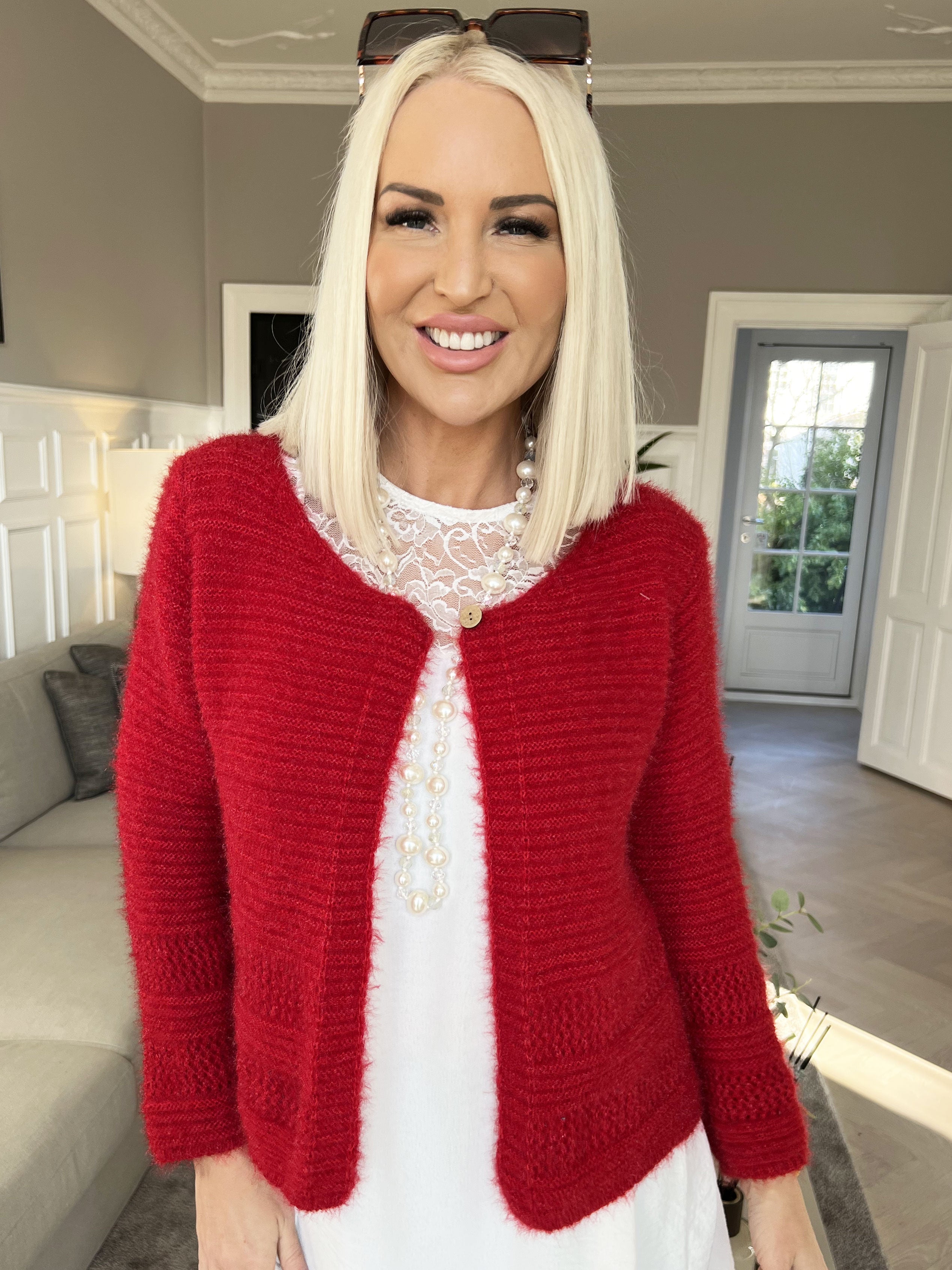 Melly - Mjuk kofta med en knapp